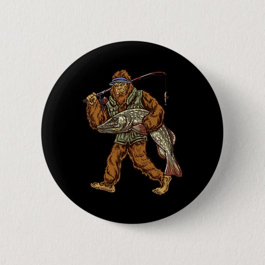 Nordpike Fischerei Bigfoot Jagd Fischer 1 Button (Vorderseite)