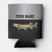 Nordpike-Fischerei Name umarmt Angler Dosenkühler (Vorderseite)