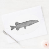 Nordpike Ovaler Aufkleber (Umschlag)