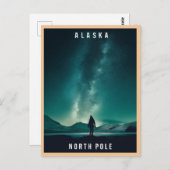 Nordpol, Alaska Postkarte (Vorne/Hinten)