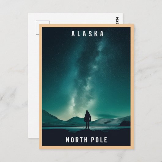Nordpol, Alaska Postkarte (Vorne/Hinten)