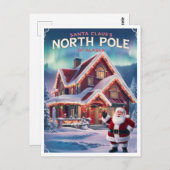 Nordpol Alaska Santa's Zuhause Postkarte (Vorne/Hinten)