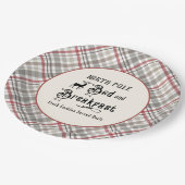 Nordpol Bed and Breakfast Bauernhof Weihnachten Pappteller (Schrägansicht)