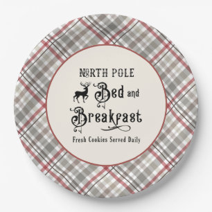 Nordpol Bed and Breakfast Bauernhof Weihnachten Pappteller
