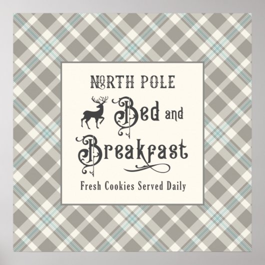 Nordpol Bed and Breakfast Bauernhof Weihnachten Poster (Vorne)