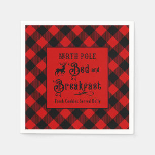 Nordpol Bed and Breakfast Bauernhof Weihnachten Serviette