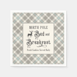 Nordpol Bed and Breakfast Bauernhof Weihnachten Serviette