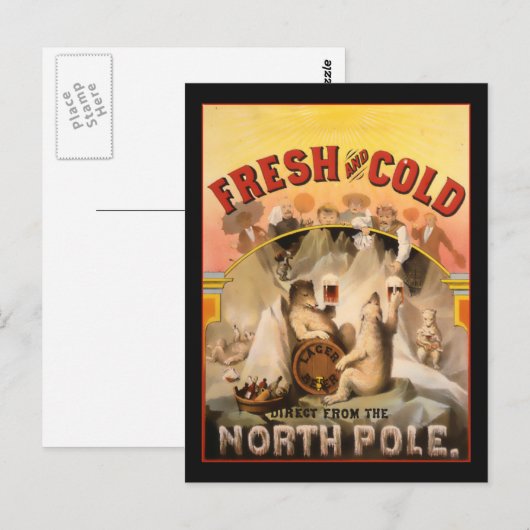 Nordpol-Bier Postkarte (Vorne/Hinten)