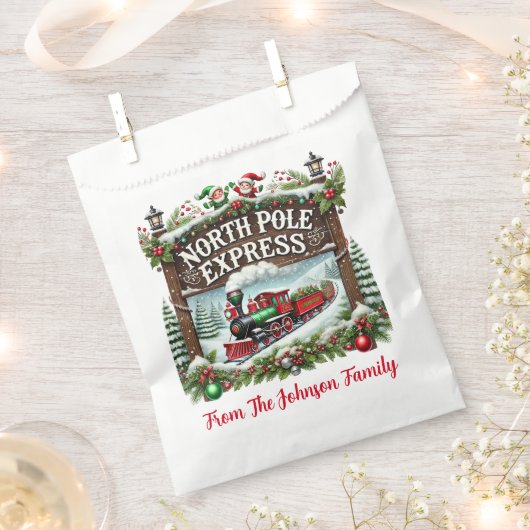 Nordpol-Express Geschenktütchen (Ausgeschnitten)