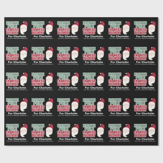 Nordpol Express Lieferung Personalisiert Santa Geschenkpapier (Flach)