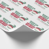 Nordpol Express Lieferung Personalisierter Elf Geschenkpapier (Ecke)