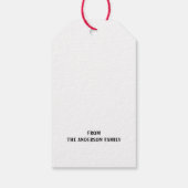 Nordpol Express Lieferung Weihnachten Geschenkanhänger (Rückseite)