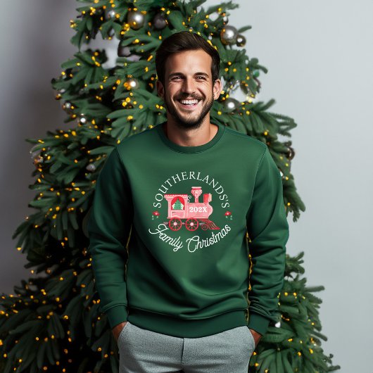 Nordpol Express Pink Bahn - Familie Weihnachten Sweatshirt