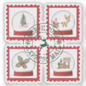 Nordpol-Express-Post – Weihnachtssticker Aufkleber (Vorderseite)