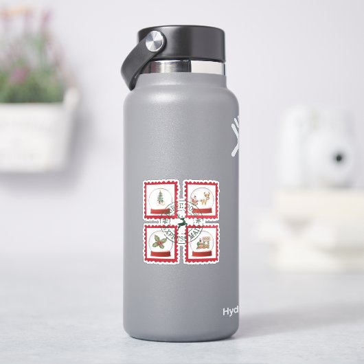 Nordpol-Express-Post – Weihnachtssticker Aufkleber (HydroFlask)