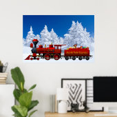 Nordpol-Express-Weihnachtsposter Poster (Heimbüro)