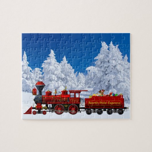 Nordpol-Express-Weihnachtszug Puzzle (Horizontal)
