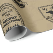 Nordpol F-35-Briefmarke Geschenkpapier (Rolleneckpunkt)