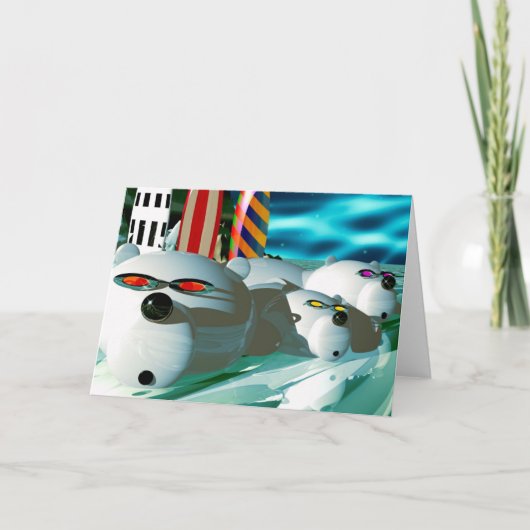 Nordpol Feiertagskarte (Vorderseite)