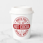 Nordpol Heiße Kakaoweihe Pappbecher (Rückseite)