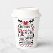 Nordpol Heiße Kakaoweihe Weihnachtsmischung Pappbecher (Vorderseite)