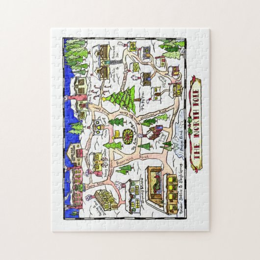 Nordpol-Karten-Puzzle Puzzle (Vertikal)