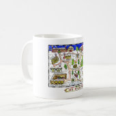 Nordpol-Karten-Tasse Kaffeetasse (Vorderseite Links)