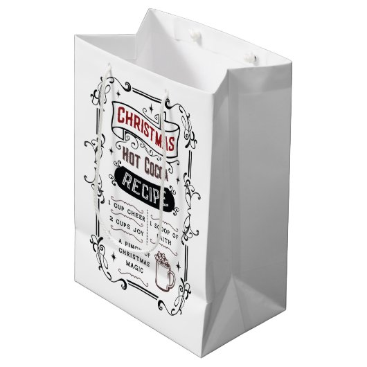 Nordpol Kochschokoladenrezept Mittlere Geschenktüte (Vorderseite Schrägansicht)