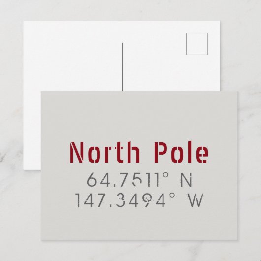 Nordpol Längengrad Latitude Postkarte (Vorne/Hinten)