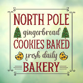 Nordpol Lebkuchenbackwarengeschäft Weihnachtsgesch Fensteraufkleber (Blatt 3)