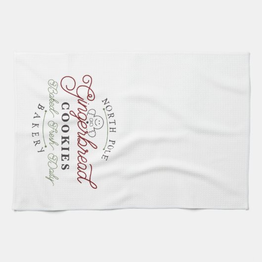 Nordpol Lebkuchengebäck Weihnachtsfeiertag Geschirrtuch (Horizontal)