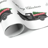 Nordpol Lieferwagen - Frohe Weihnachten Geschenkpapier (Rolleneckpunkt)