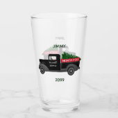 Nordpol Lieferwagen - Frohe Weihnachten Glas (Rückseite)