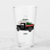 Nordpol Lieferwagen - Frohe Weihnachten Glas (Vorderseite)