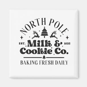 Nordpol Milch und Kekse Backen Täglich frisch Magnet