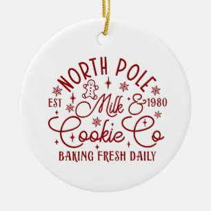 Nordpol Milch und Kekse frisch gebacken täglich se Keramik Ornament
