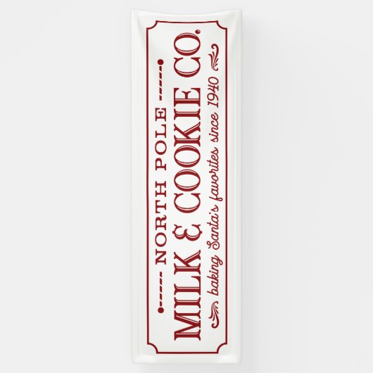 Nordpol - Milch- und Keksunternehmen Weihnachten Banner (Vertikal)
