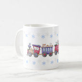 Nordpol oder Bust Christmas Animal Train Kaffeetasse (Vorderseite Links)