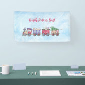 Nordpol oder Bust Christmas Locomotive Custom Banner (Messe)