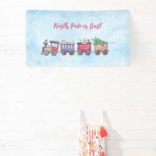 Nordpol oder Bust Christmas Locomotive Custom Banner (InSitu)