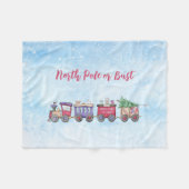 Nordpol oder Bust Christmas Locomotive Custom Fleecedecke (Vorderseite (Horizontal))