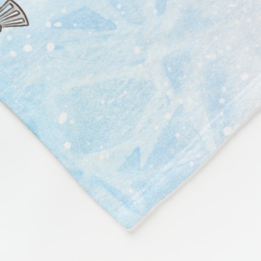 Nordpol oder Bust Christmas Locomotive Custom Fleecedecke (Ecke)