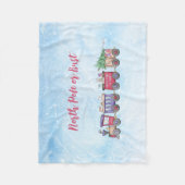 Nordpol oder Bust Christmas Locomotive Custom Fleecedecke (Vorderseite)