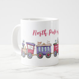 Nordpol oder Bust Christmas Locomotive Custom Jumbo-Tasse