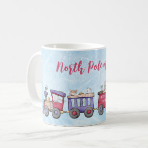 Nordpol oder Bust Christmas Locomotive Custom Kaffeetasse