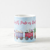 Nordpol oder Bust Christmas Locomotive Custom Kaffeetasse (Mittel)