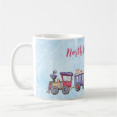 Nordpol oder Bust Christmas Locomotive Custom Kaffeetasse (Links)