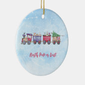Nordpol oder Bust Christmas Locomotive Custom Keramik Ornament (Rechts)