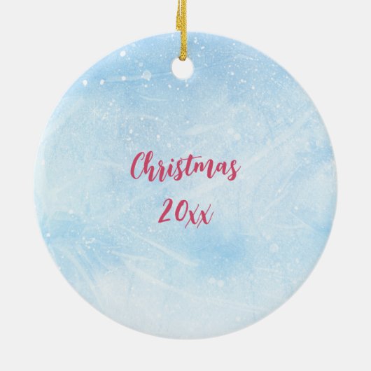 Nordpol oder Bust Christmas Locomotive Custom Keramik Ornament (Hinten)