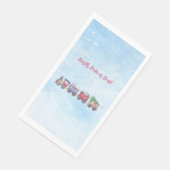 Nordpol oder Bust Christmas Locomotive Custom Serviette (Ecke)